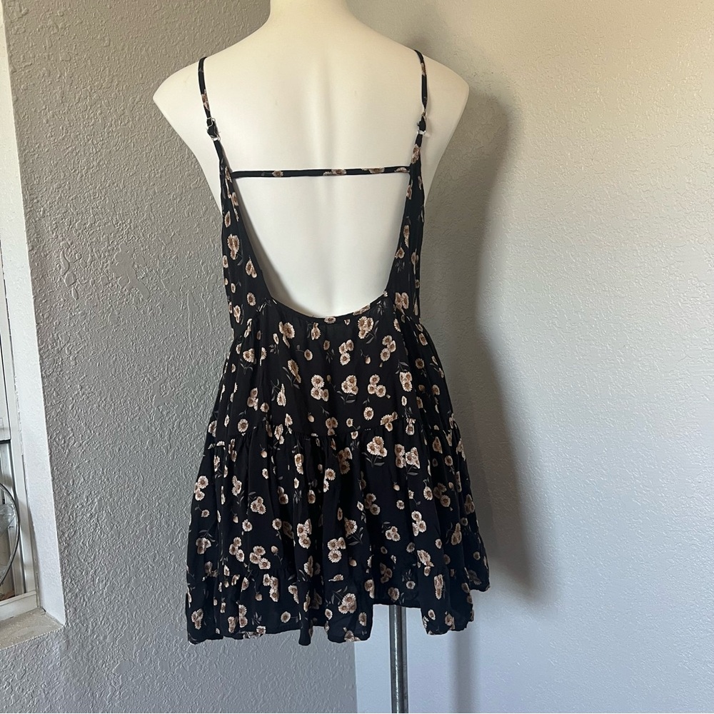Brandy Melville Black Floral Dress small